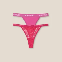 Balcony/Triangle G-streng (2-pakke - Pink