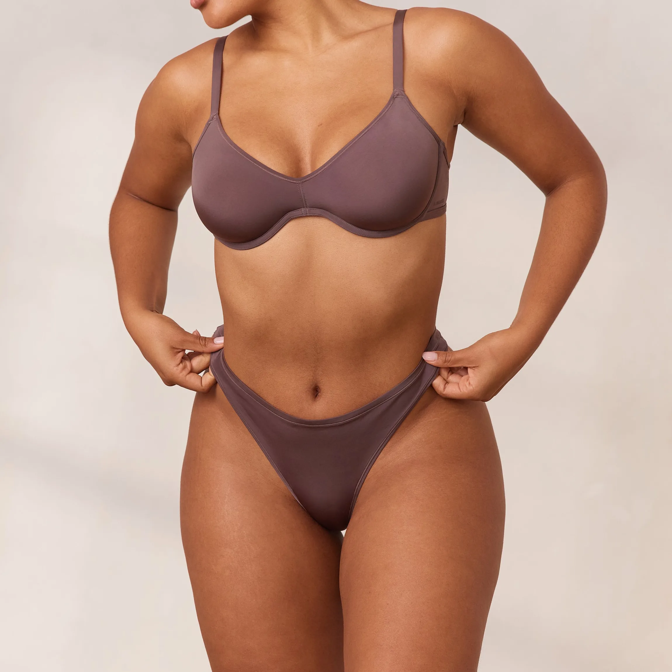 Barely There Plunge BH - Violetbrun
