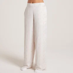 Bow Pyjamabukser i Satin - Perle