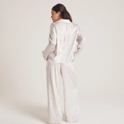 Bow Pyjamabukser i Satin - Perle