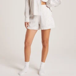 Bow Pyjamashorts i Satin - Perle