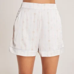 Bow Pyjamashorts i Satin - Perle