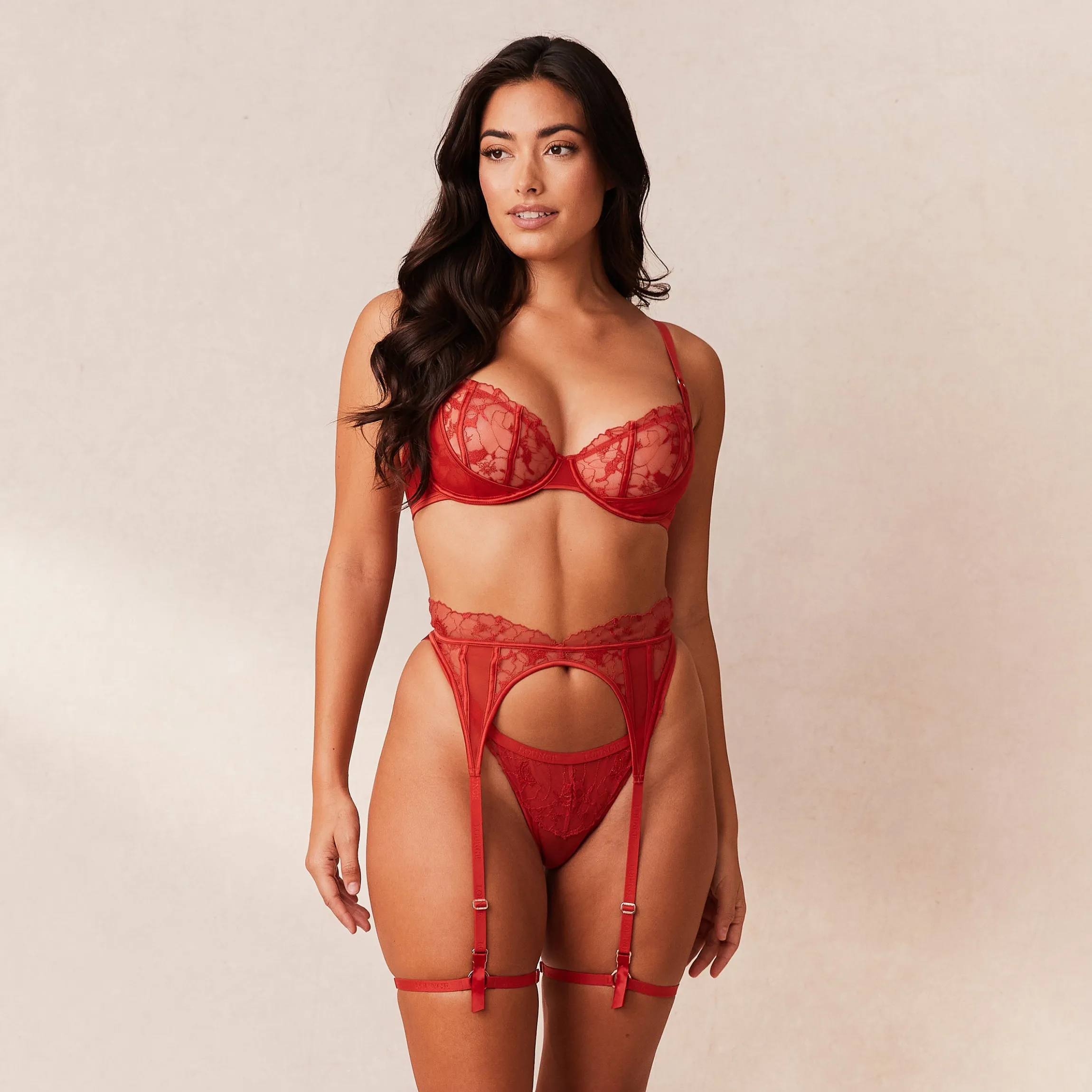Carmen Intimates BH (sæt) - Rødbrun