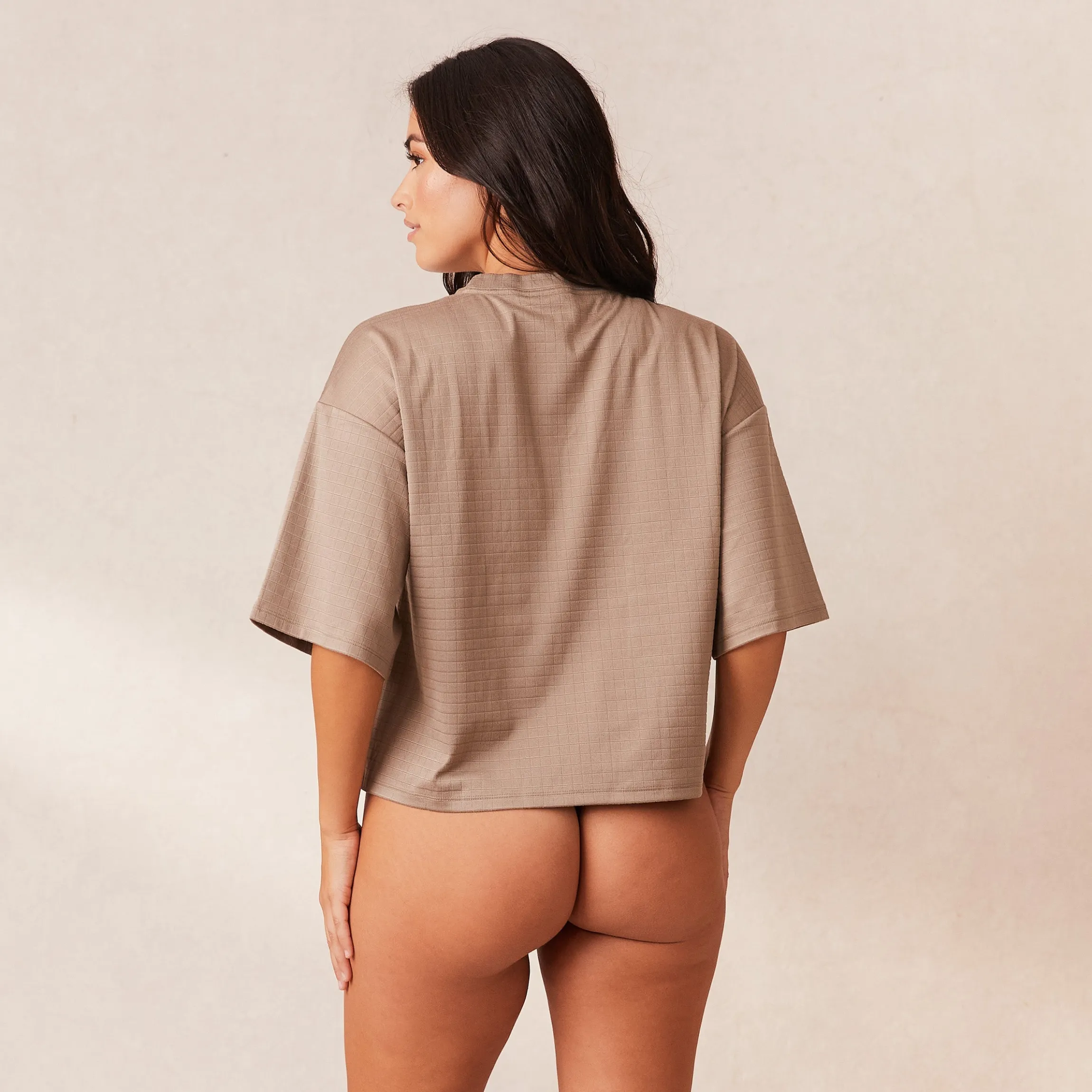 Classic Fleece Oversized Pyjamatop - Fawn