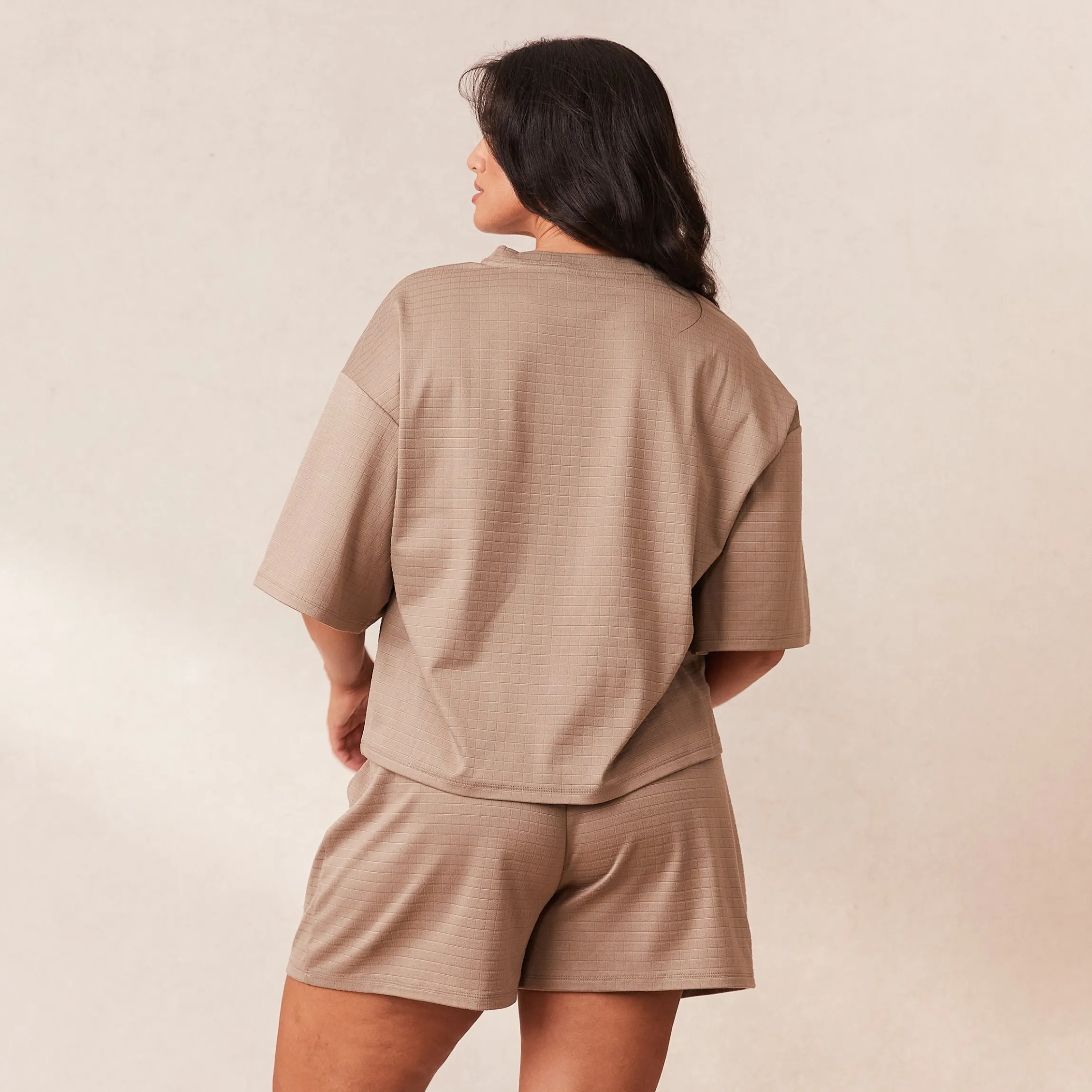 Classic Fleece Oversized Pyjamatop - Fawn