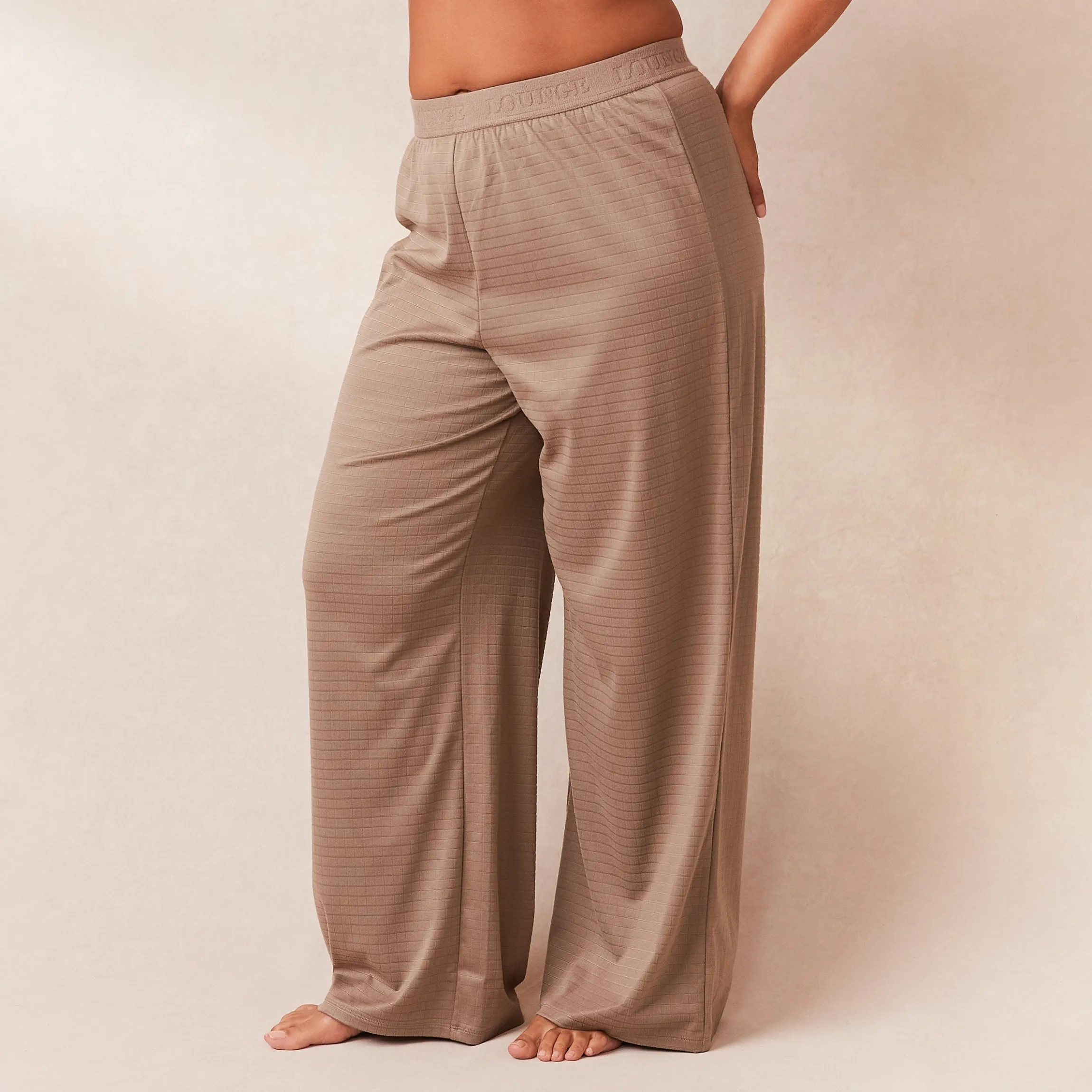 Classic Fleece Oversized Pyjamabukser - Fawn