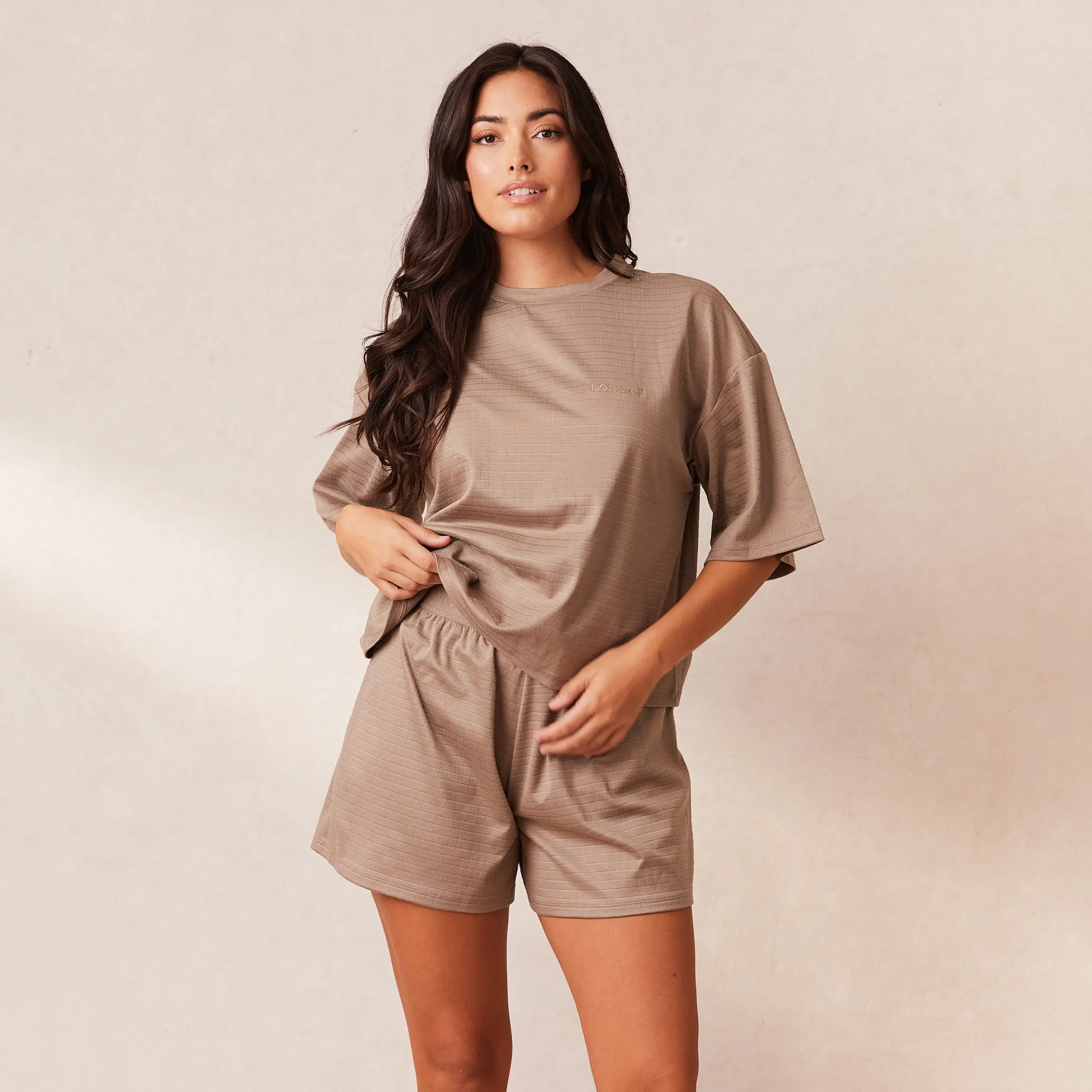 Classic Fleece Oversized Pyjamashorts - Fawn