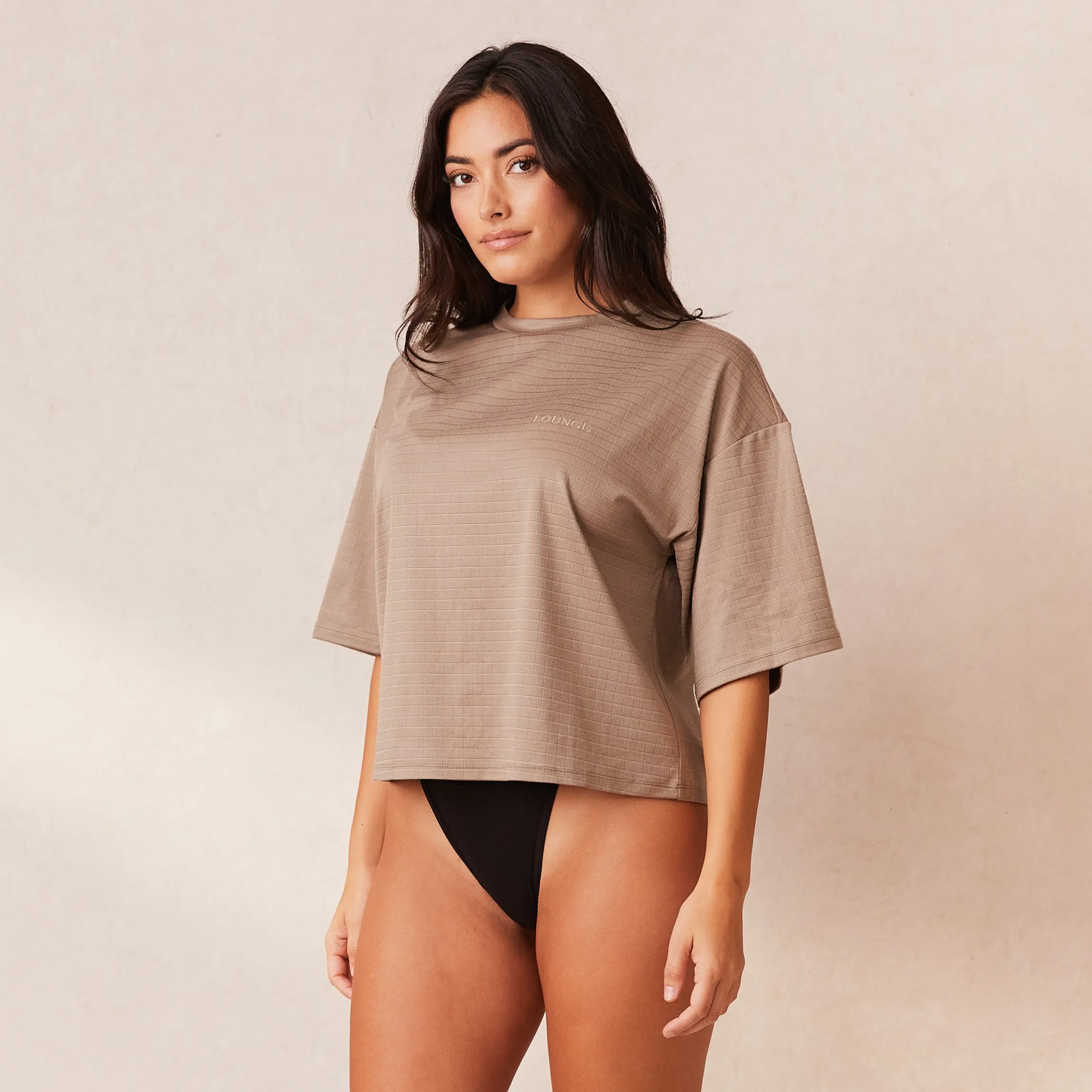 Classic Fleece Oversized Pyjamatop - Fawn