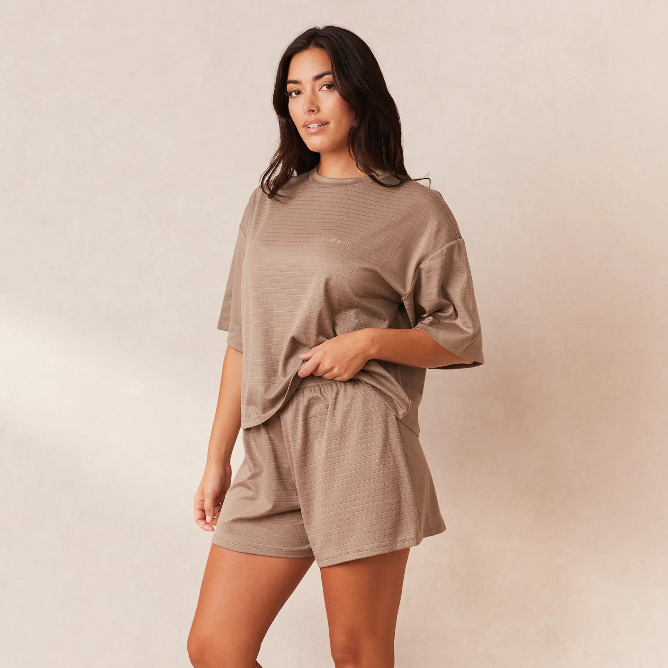 Classic Fleece Oversized Pyjamashorts - Fawn