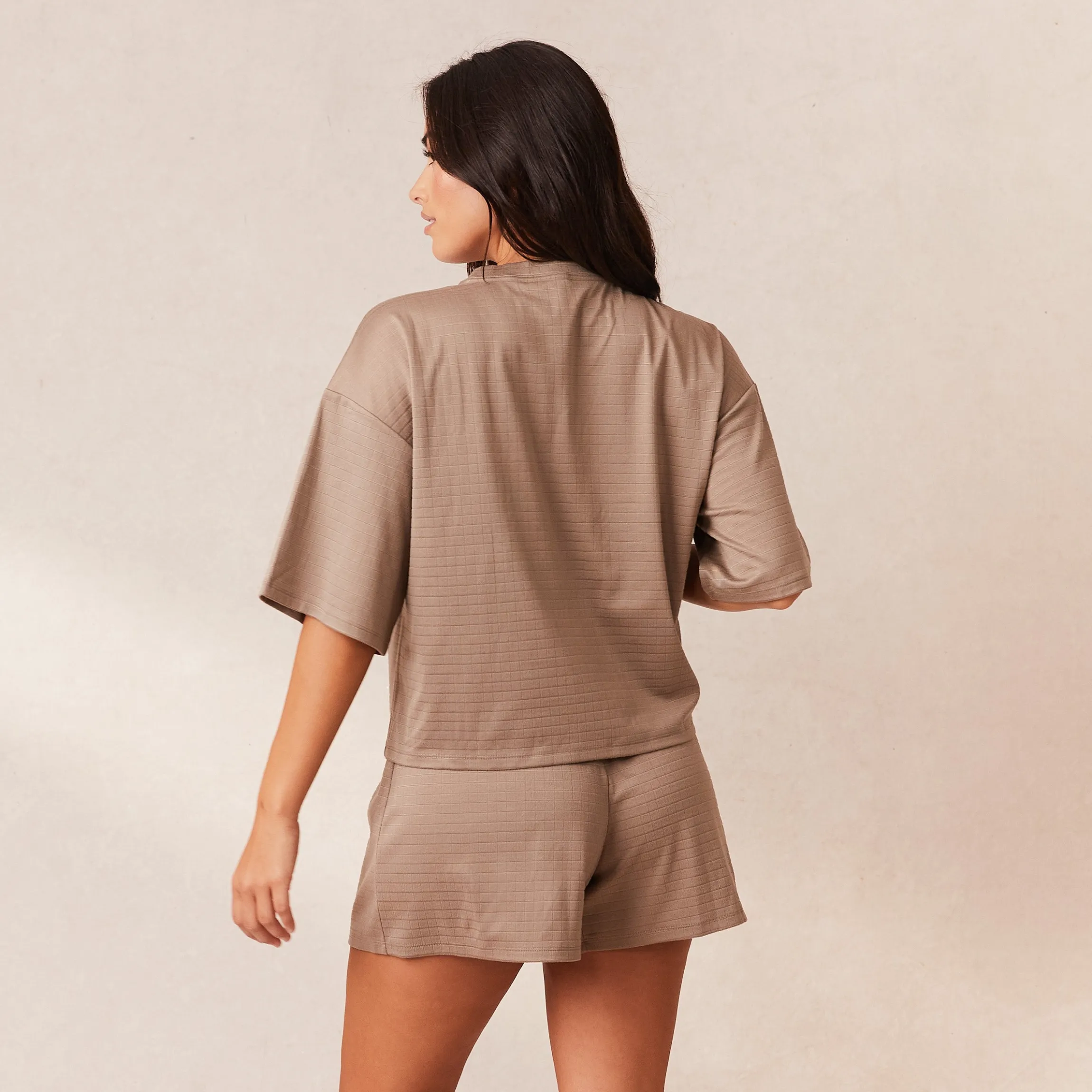 Classic Fleece Oversized Pyjamatop - Fawn