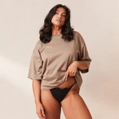 Classic Fleece Oversized Pyjamatop - Fawn