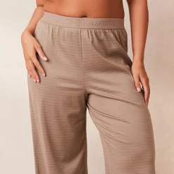 Classic Fleece Oversized Pyjamabukser - Fawn