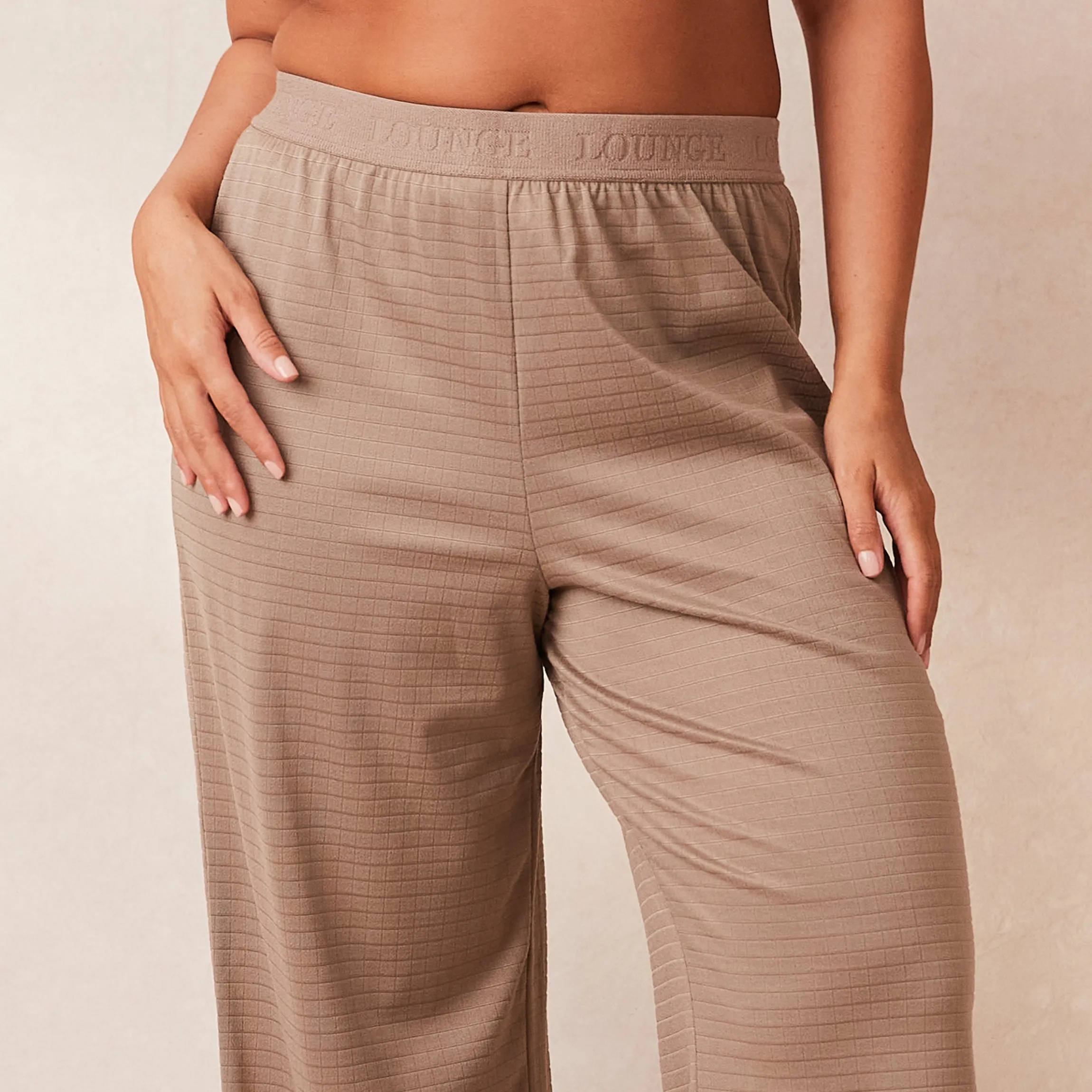 Classic Fleece Oversized Pyjamabukser - Fawn