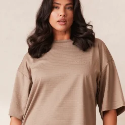 Classic Fleece Oversized Pyjamatop - Fawn
