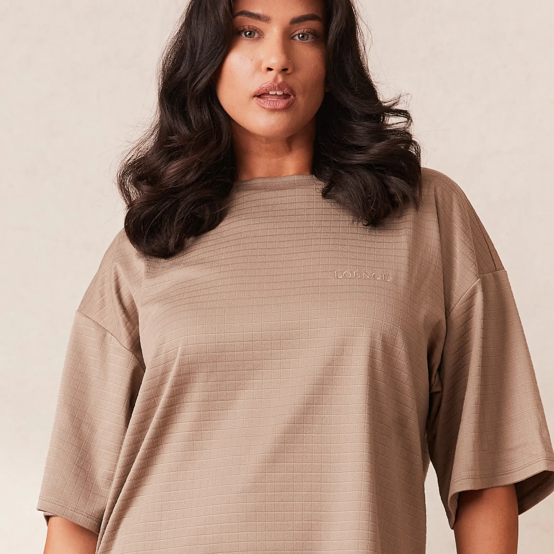 Classic Fleece Oversized Pyjamatop - Fawn