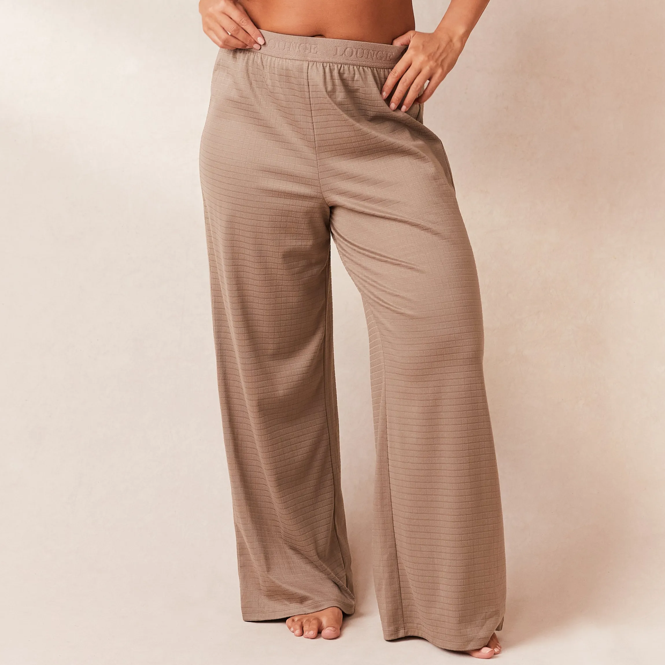 Classic Fleece Oversized Pyjamabukser - Fawn
