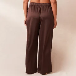 Classic Satin Pyjamabukser - Chokolade