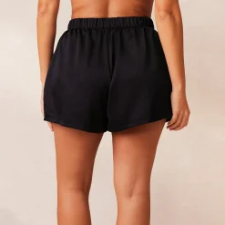 Classic Satin Pyjamashorts - Sort