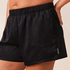 Classic Satin Pyjamashorts - Sort
