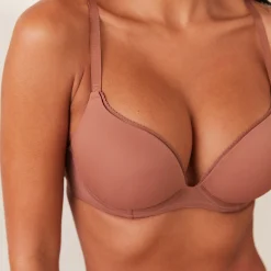 Comfort Push-Up T-shirt BH - Mokka