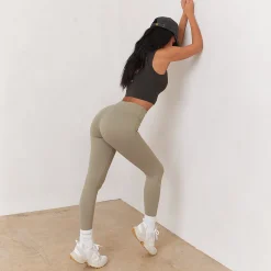 Cosy Ribbede Leggings - Mørkebrun