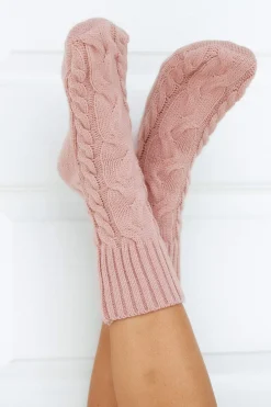 Cosy Strikkede Strømper - Pink