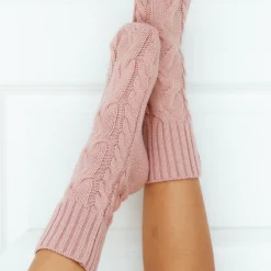 Cosy Strikkede Strømper - Pink