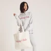 Cotton Canvas Tote Bag - Creme
