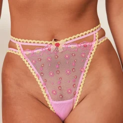 Daisy Embroidered Trusser - Pink