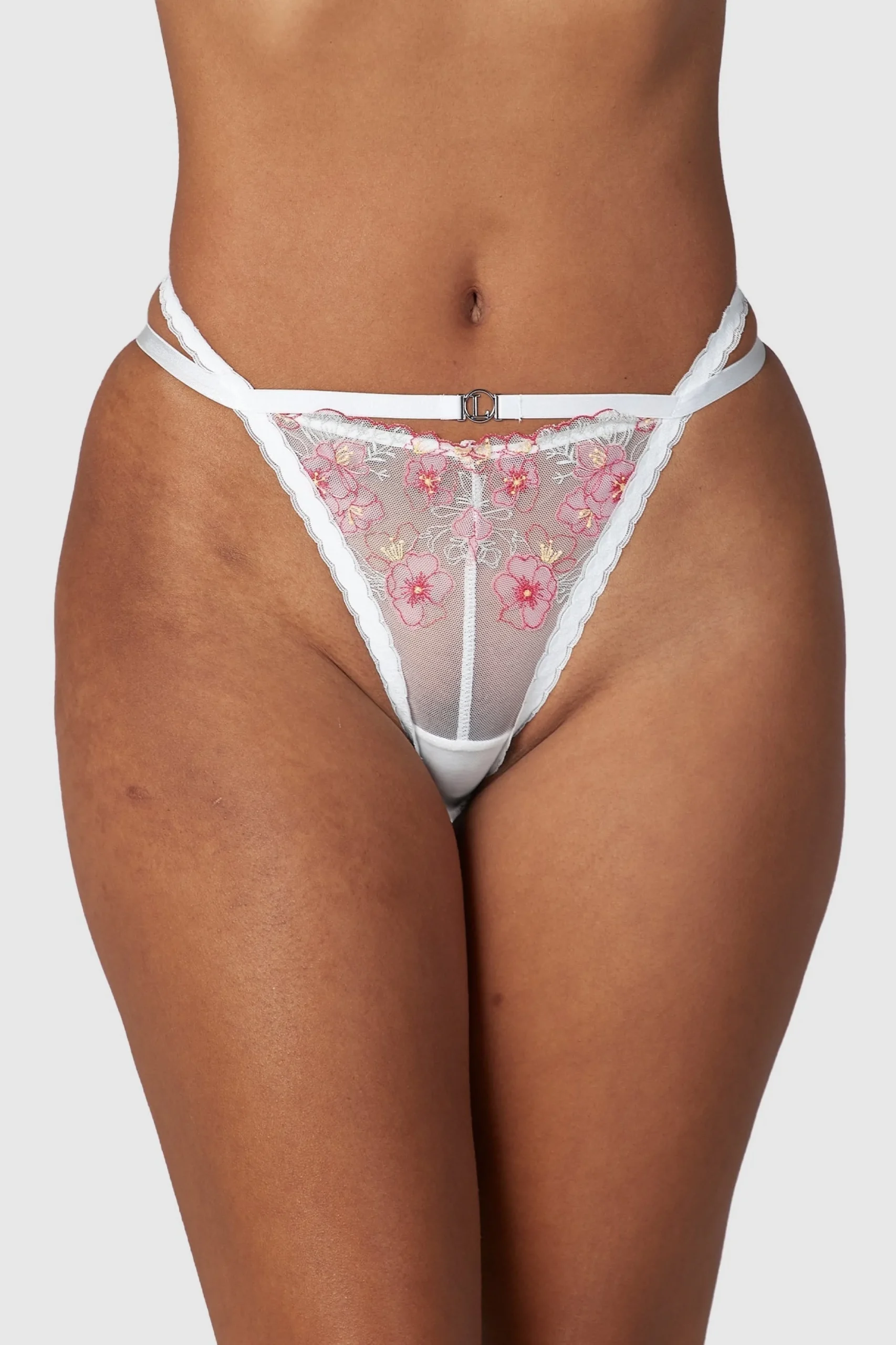 Ditsy Embroidered Trusser - Hvid