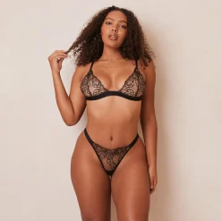 Embroidered Triangle BH - Sort