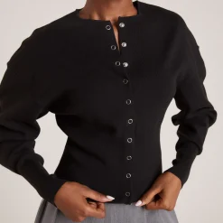 Figursyet Cardigan - Sort