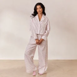 Floral Pyjamabukser - Hvid Print