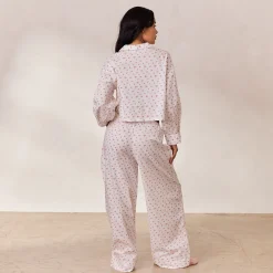 Floral Pyjamabukser - Hvid Print