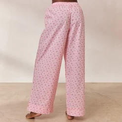 Floral Pyjamabukser - Pink Print
