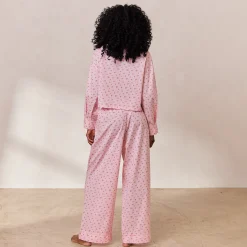 Floral Pyjamabukser - Pink Print