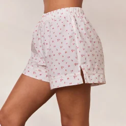 Floral Pyjamashorts - Hvid Print