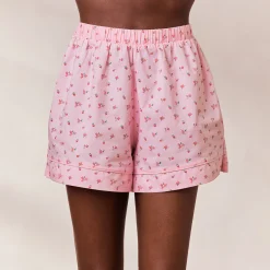 Floral Pyjamashorts - Pink Print