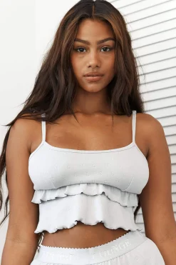 Frill Pyjama Cami Top - Rimfrost