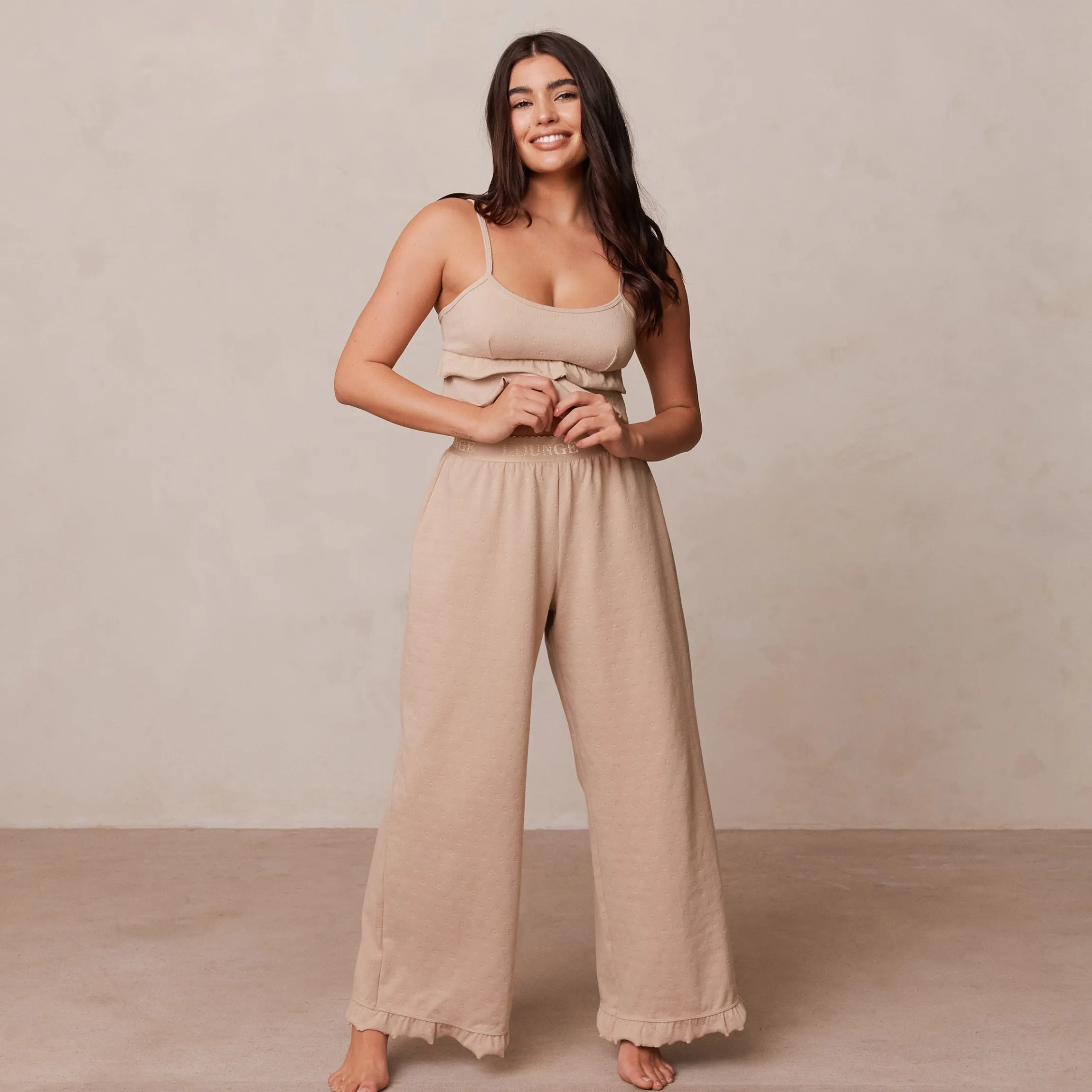 Frill Pyjamabukser - Mink