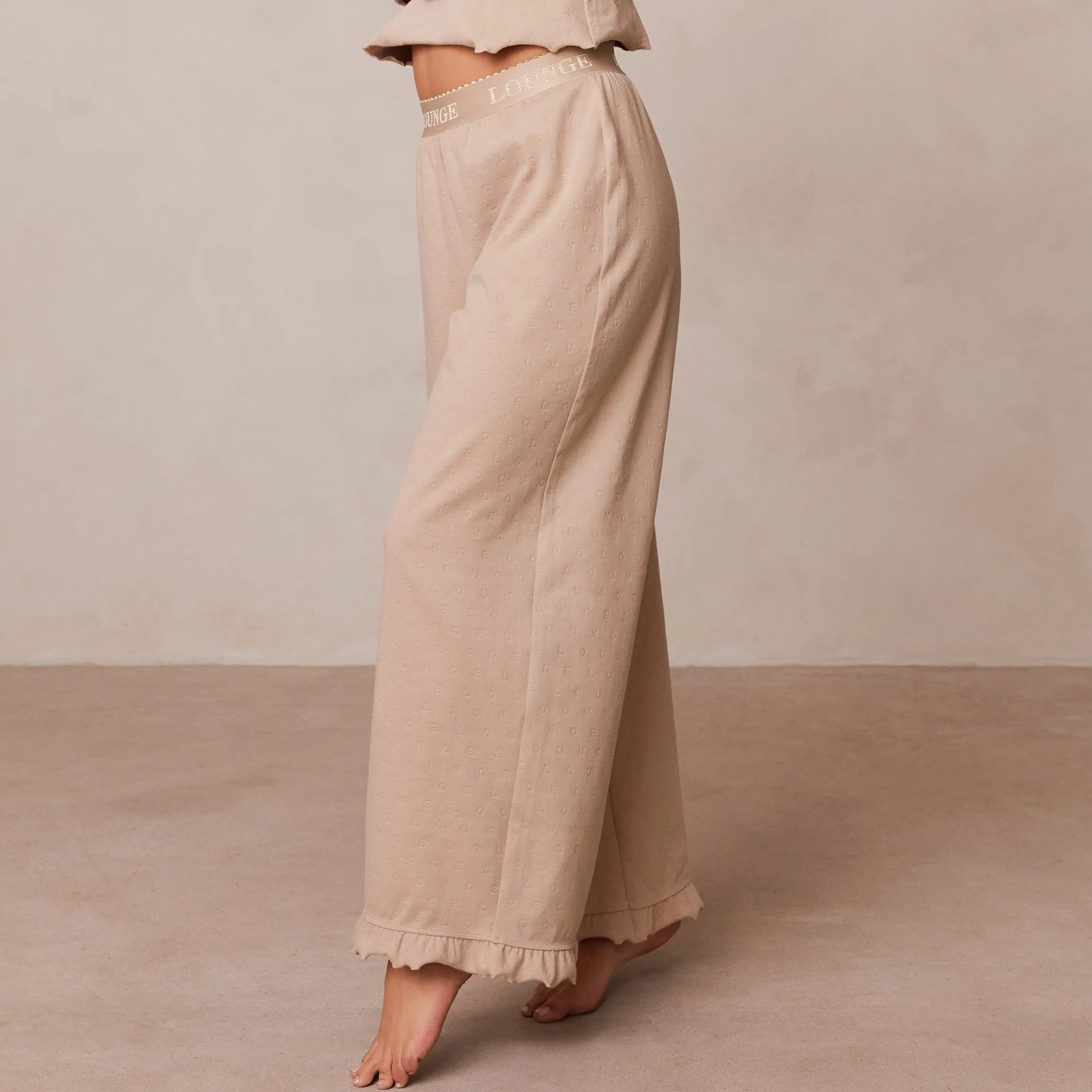 Frill Pyjamabukser - Mink
