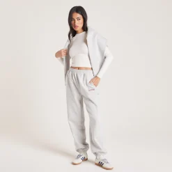 Joggingbukser med Manchetter - Grå Marl