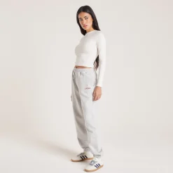 Joggingbukser med Manchetter - Grå Marl