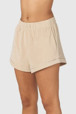 Luxury Embossed Pyjamashorts - Mink