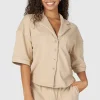 Luxury Embossed Pyjamatop - Mink