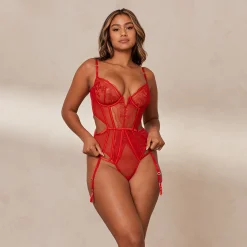 Mila Intimates Bodysuit - Rød