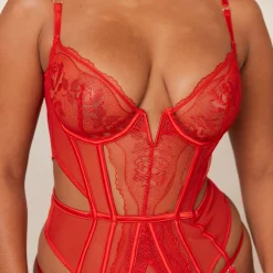 Mila Intimates Bodysuit - Rød
