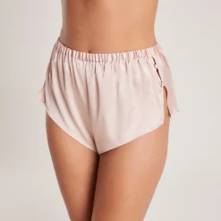 Mini Pyjamashorts i Satin - Blush