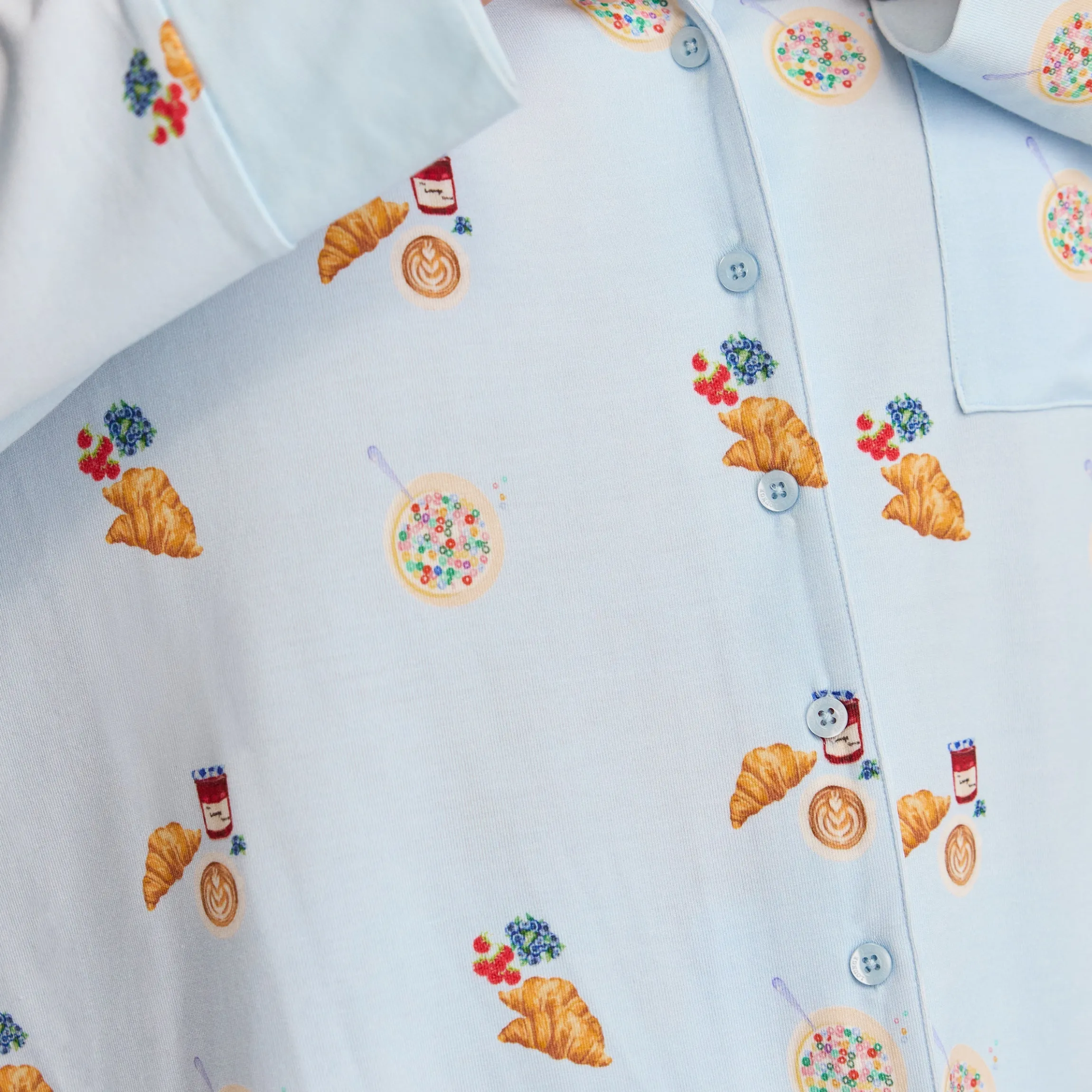 Modal Pyjama Skjorte - Blå