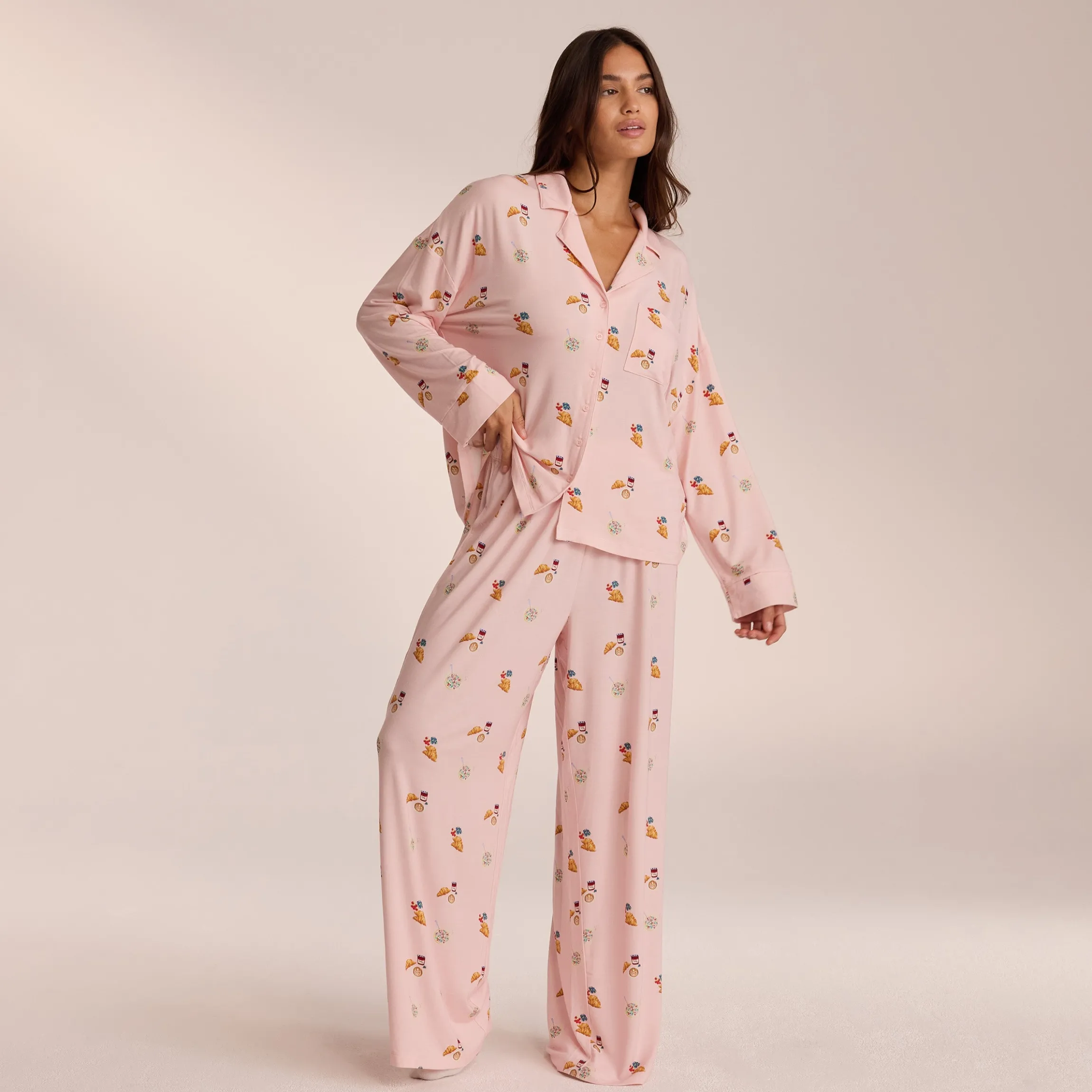 Modal Pyjamabukser - Pink